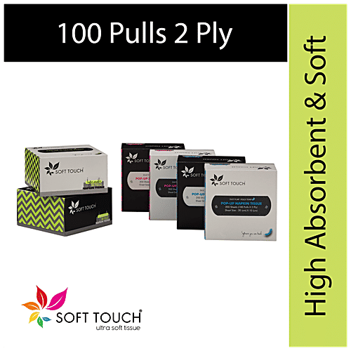Soft Touch Informal Facial Napkin Tissues - 2 Ply, 200 pcs Box 