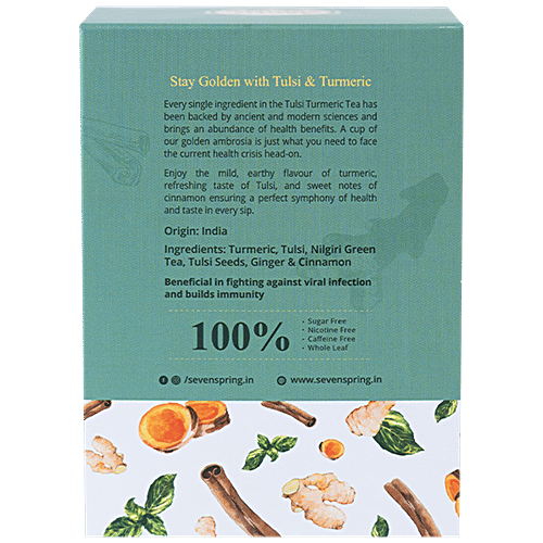 Buy Seven Spring Tulsi Turmeric Tea Helps Fight Against Viral