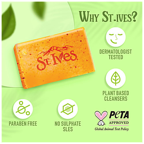 St.Ives Scrub Soap - Apricot & Honey, Antioxidant, Exfoliating, Moisturising, 125 g (Pack of 5)