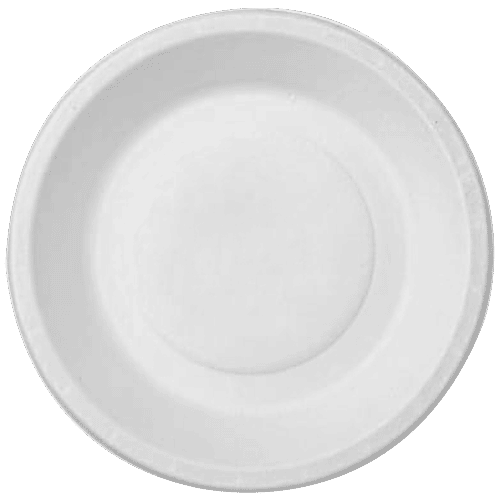 Buy Brodees Disposable Round Plate 6'' Diameter, White, Ecofriendly