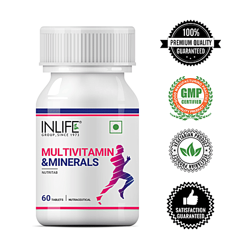 Buy INLIFE Multivitamin & Minerals Tablets Daily Formula, For Men/Women Supplement Online at