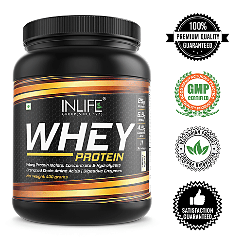 Buy INLIFE Whey Protein Powder Vanilla, Isolate Concentrate Hydrolysate & Digestive Enzymes