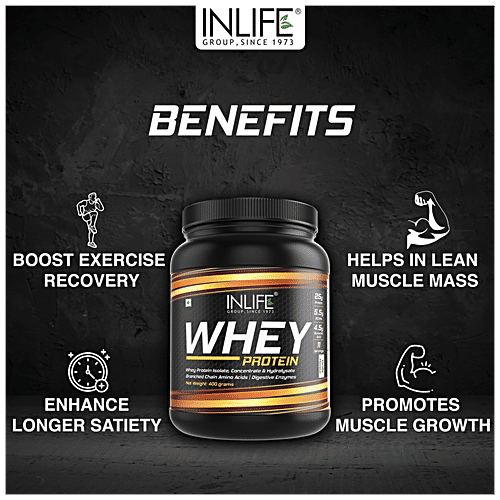 Buy INLIFE Whey Protein Powder Vanilla, Isolate Concentrate Hydrolysate & Digestive Enzymes