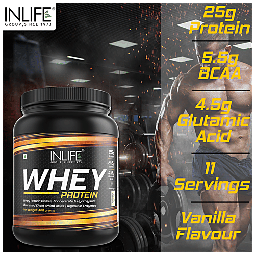 Buy INLIFE Whey Protein Powder Vanilla, Isolate Concentrate Hydrolysate & Digestive Enzymes