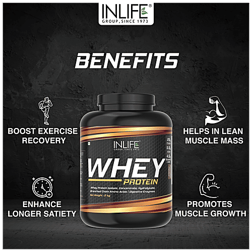 Buy INLIFE Whey Protein Powder Chocolate, Isolate Hydrolysate Concentrate, Bodybuilding