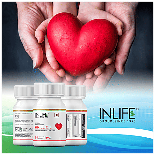 Buy INLIFE Superba Krill Oil Phospholipid Omega 3 500 Mg Capsules