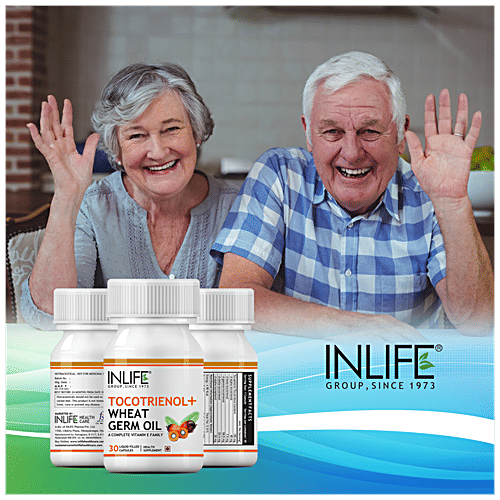 Buy INLIFE Tocotrienols & Wheat Germ Oil Capsules With Vitamin E, For