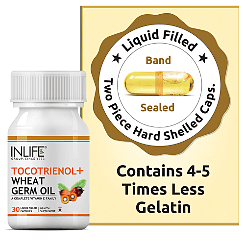 Buy INLIFE Tocotrienols & Wheat Germ Oil Capsules With Vitamin E, For