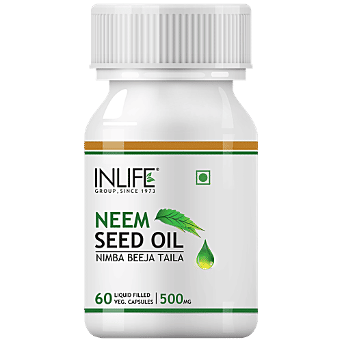 Buy INLIFE Neem Seed Oil 500 Mg Capsules For Healthcare & Wellness