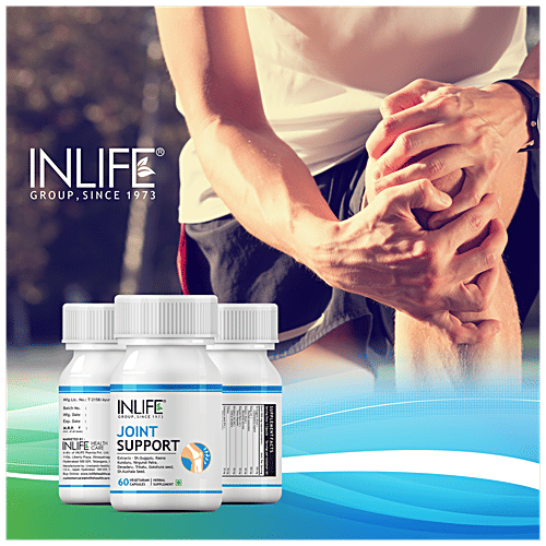 INLIFE Joint Support 500 Mg Capsules - Boswellia Serrata, Guggul, Active Pain Relief, 60 pcs