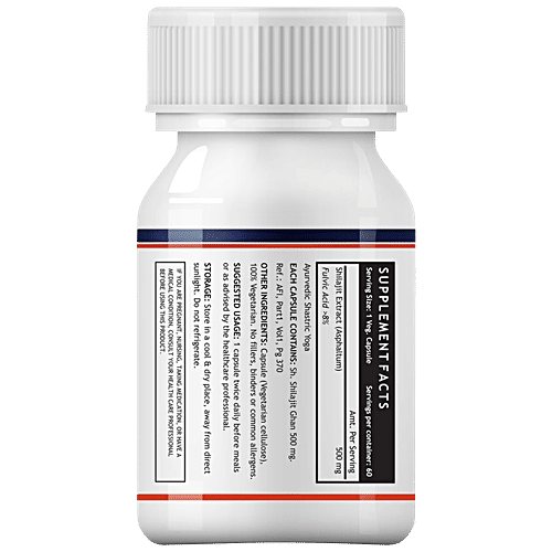 INLIFE Shilajit Extract 500 Mg Capsules - For Men Strength & Stamina, 60 pcs