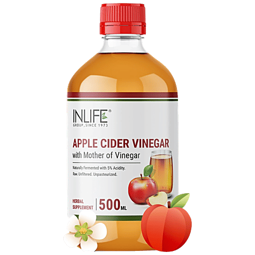Buy INLIFE Apple Cider Vinegar With The Mother, Raw, Unfiltered, For