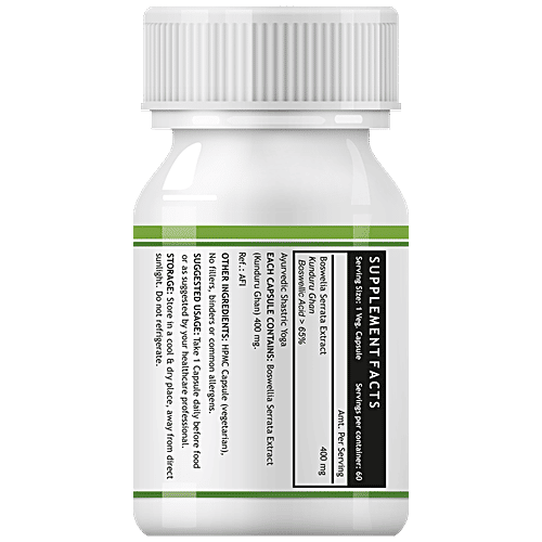 INLIFE Boswellia Serrata Extract 400 Mg Capsules - Boswellic Acids > 65%, Supports Joints, 60 pcs  