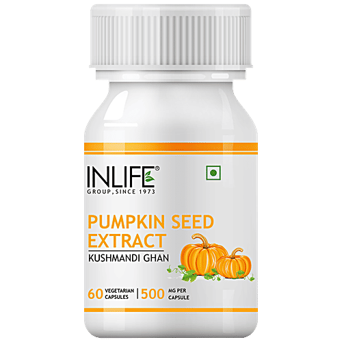 Buy INLIFE Pumpkin Seed Extract 500 Mg Capsules Maintain Healthy Heart & Liver Online at Best
