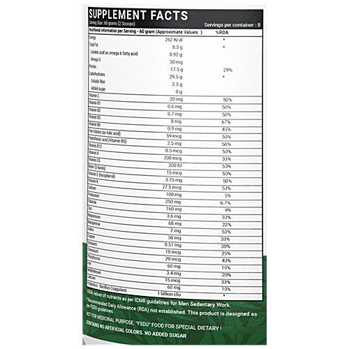 INLIFE Vegan Protein Meal Shake Powder - Mixed Berry Flavour, 17.5g Protein, Non-Dairy, Lactose-Free, 500 g  