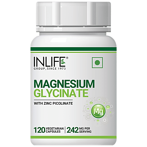 Buy INLIFE Magnesium Glycinate Capsules Elemental Magnesium 242 Mg