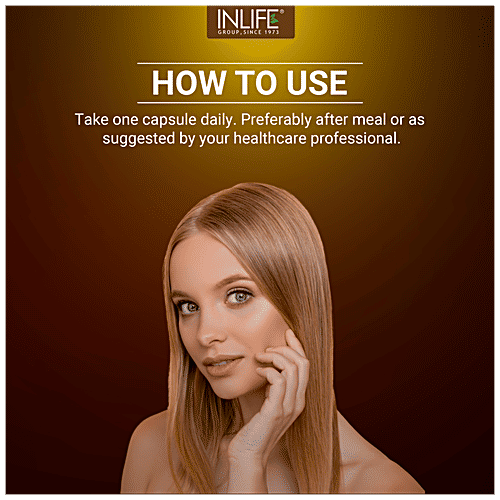 INLIFE Plant Based Natural Vitamin E Oil Capsules - For Skin Health & Immunity Booster, 30 pcs  