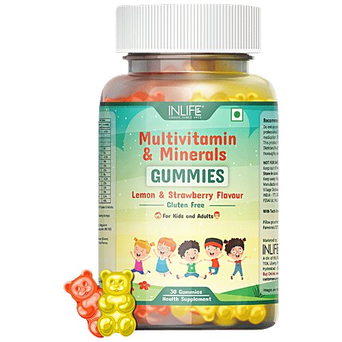 Buy INLIFE Multivitamin & Minerals Gummies Lemon & Strawberry Flavour