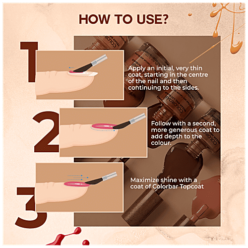 ColorBar Vegan Nail Lacquer - With Calcium & Biotin, High Gloss, 100% Coverage, 8 ml Blu Hue - 128