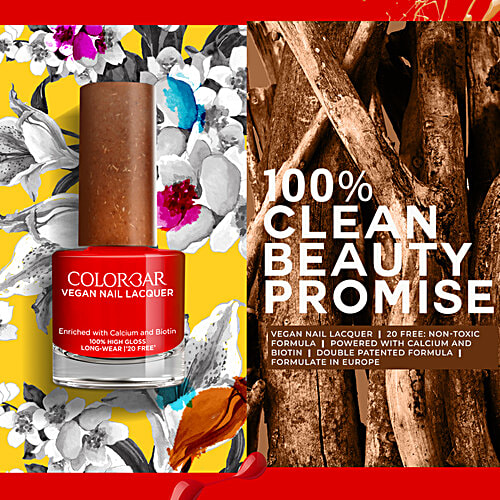 ColorBar Vegan Nail Lacquer - With Calcium & Biotin, High Gloss, 100% Coverage, 8 ml Charm - 070