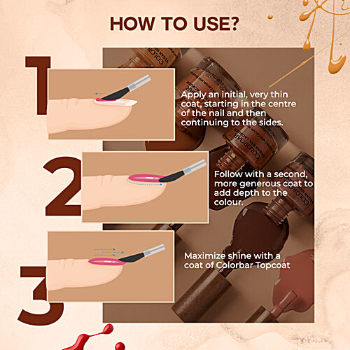 ColorBar Vegan Nail Lacquer - With Calcium & Biotin, High Gloss, 100% Coverage, 8 ml Charm - 070