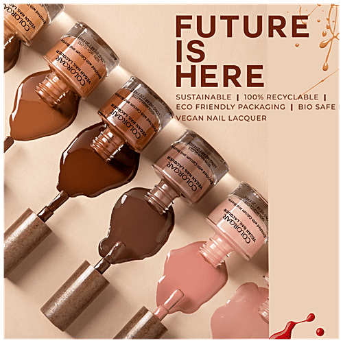 ColorBar Vegan Nail Lacquer - With Calcium & Biotin, High Gloss, 100% Coverage, 8 ml Ash - 149