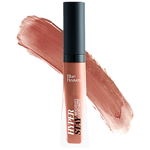 Blue Heaven Hyper Stay Weightless Liquid Matte Lip Colour - Non-Sticky, Smudge Proof, 6 ml Light Coffee 14 