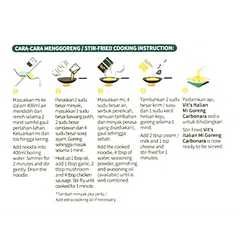 Vits Instant Noodles - Cheese Carbonara, No Added Preservatives, 85 g  