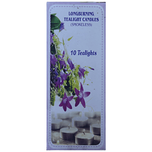 Buy VC Long Burning Tea Light Candle Smokeless, Burns Upto 4 To 5