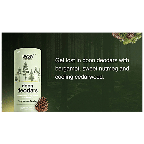 Wow Skin Science Eau De Parfum Doon Deodars - Crisp & Woody, All Day Fragrance, Longlasting, Unisex Perfume, 30 ml