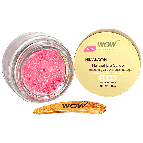 Wow Skin Science Himalayan Rose Lip Scrub - Exfoliates, Smoothens, For Dry, & Tanned Lips, 15 g  