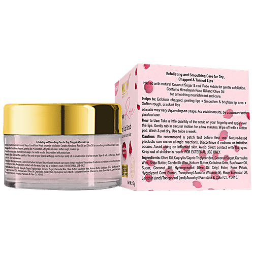 Wow Skin Science Himalayan Rose Lip Scrub - Exfoliates, Smoothens, For Dry, & Tanned Lips, 15 g  