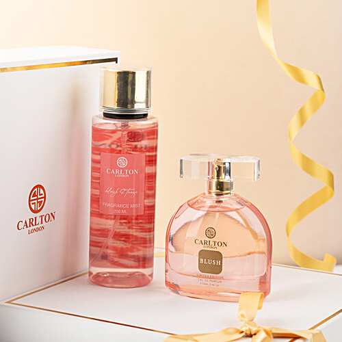 Carlton London Women Gift Set - Blush Eau De Parfum 100ml + Blush & Tease Body Mist 250ml, 2 pcs  