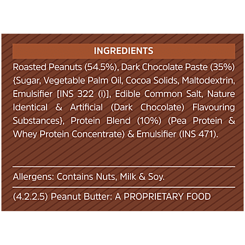 MuscleBlaze MB FIT Protein Peanut Butter Creamy Dark Chocolate Spread, Fit Pack, 750 g  High In Fibre