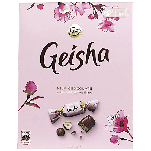 Buy Fazer Geisha Milk Chocolate With Soft Hazelnut Filling Online at