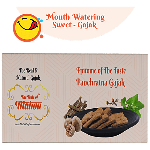 TASTE OF MALWA  Panchratna Gajak - Authentic Taste, Delicious Dessert, 250 g Box 