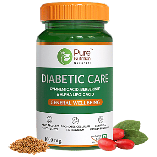Buy Pure Nutrition Diabetic Care Tablets Helps Regulate Glucose Level