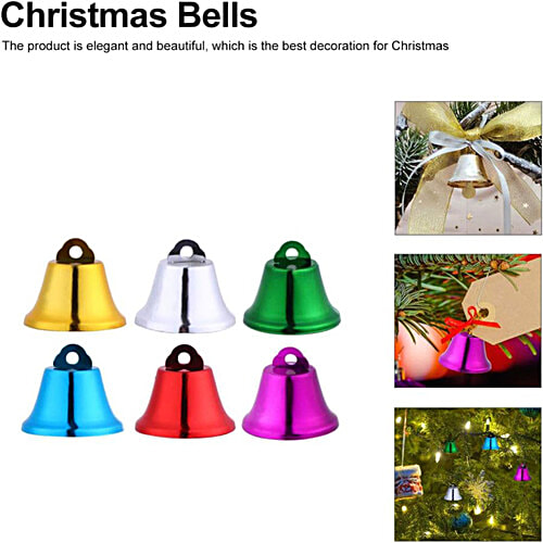 Creative Space Christmas Decoration Hanging Multicolour Bells - Plastic, 12 pcs  Sparkling Bells
 Multicolour Delight