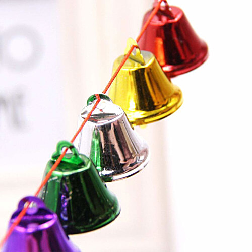 Creative Space Christmas Decoration Hanging Multicolour Bells - Plastic, 12 pcs  Sparkling Bells
 Multicolour Delight
