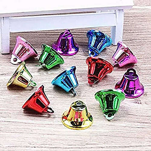 Creative Space Christmas Decoration Hanging Multicolour Bells - Plastic, 12 pcs  Sparkling Bells
 Multicolour Delight