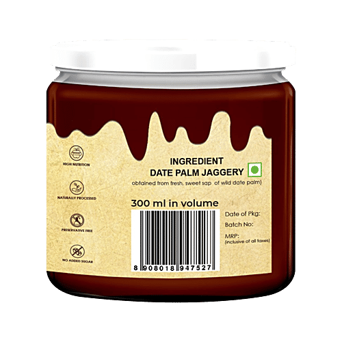 Jolkhabar Nolen Gur, 300 ml  No Added Added Sugar, Preservative Free, High Nutrition, Naturally Processed