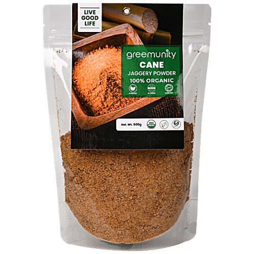 Greemunity Organic Jaggery Powder, 500 g Pouch 