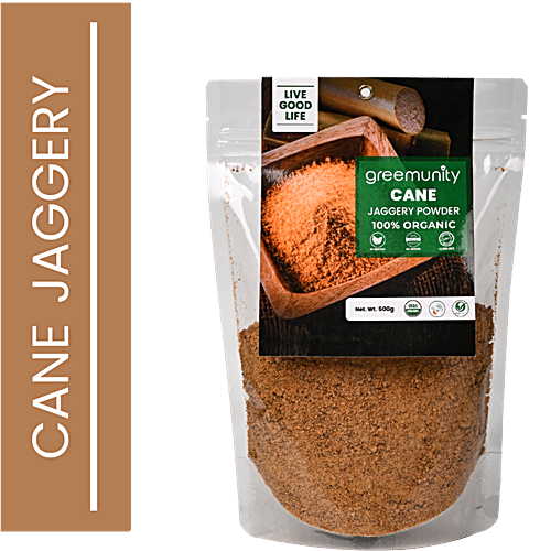 Greemunity Organic Jaggery Powder, 500 g Pouch 
