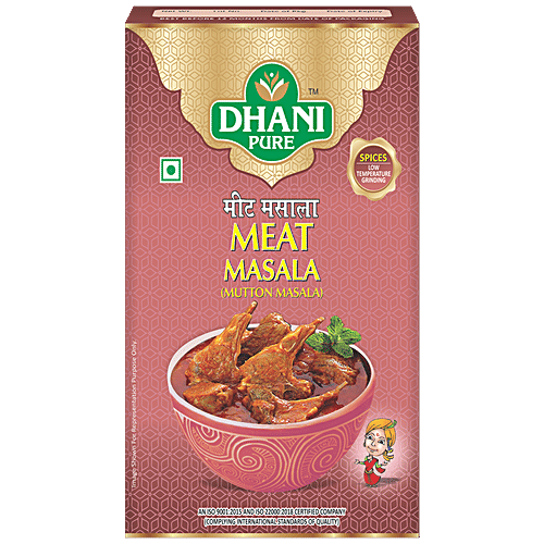 Dhani Pure Meat Masala - Natural, No Artificial Colours & Preservatives, 100 g Box 
