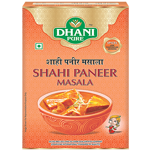 Dhani Pure Shahi Paneer Masala - Natural, No Artificial Colours & Preservatives, 10 g Carton 