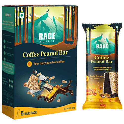 Buy Rage Coffee Coffee Peanut Bar Wholesome Snack, Natural