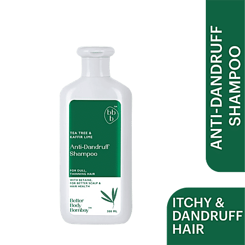 Better Body Bombay  Anti-Dandruff Shampoo - Tea Tree & Kaffir Lime, For Dull, Thinning Hair, Healthy Scalp, 300 ml  