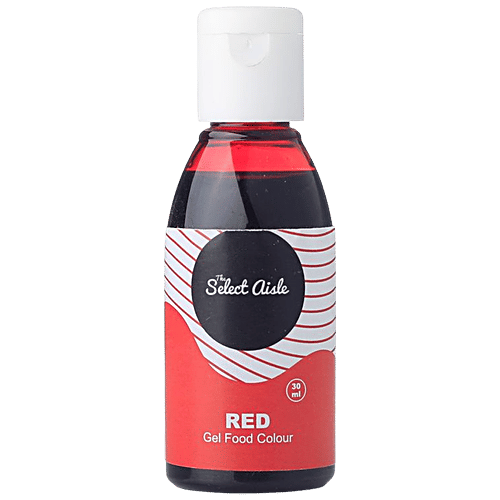 The Select Aisle Gel Food Colour - Red, Premium Quality, Adds Vibrant Look, 30 ml  