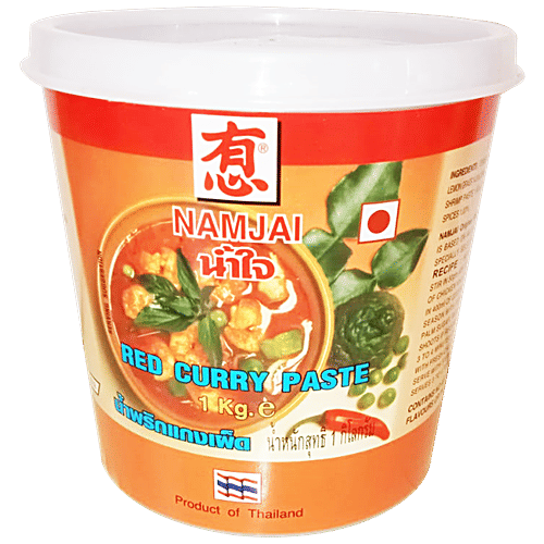 Namjai Red Curry Paste, 1 kg (Pack of 12)