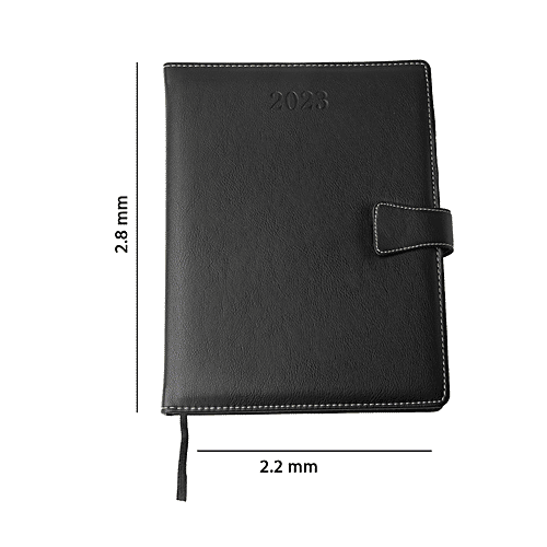 Cubic Foam New Year Diary 2023 - Sunday Separate, Matte Black, 240 mm x 180 mm, 365 Pages, 1 pc  
